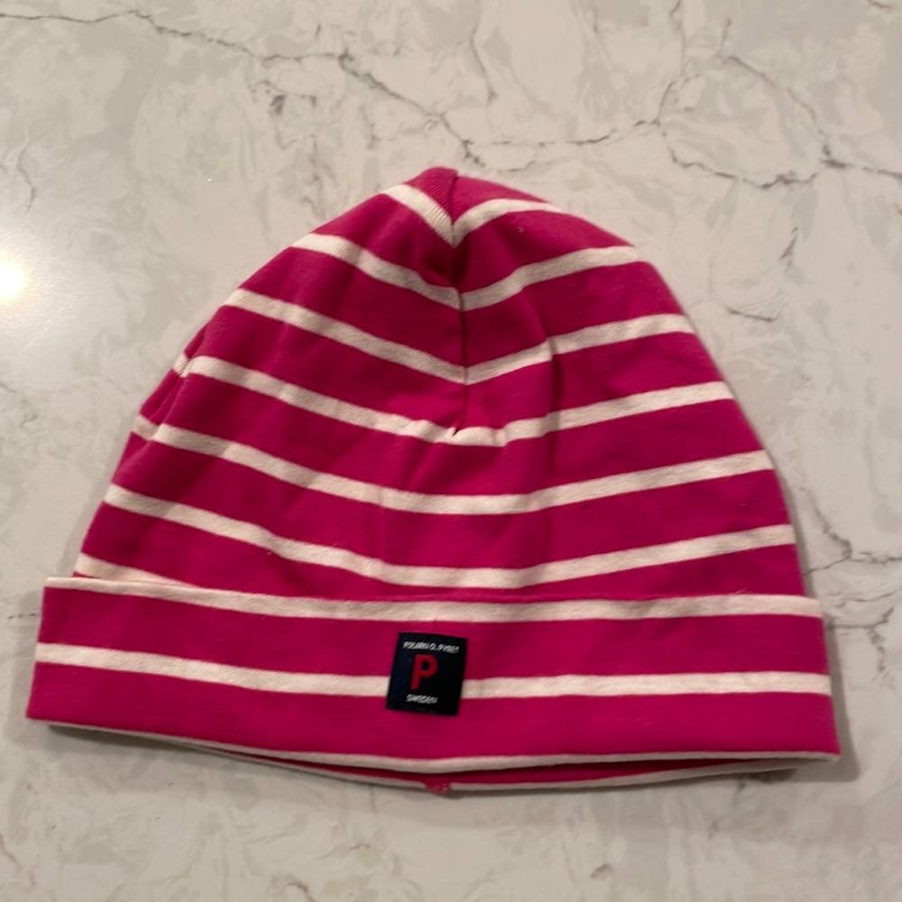 Pink Stripes Polarn O Pyret Cap